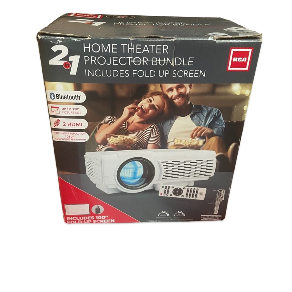 RCA 2in1 Home Theater Projector Bundle